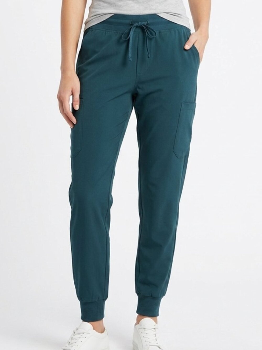 Mandala Equa-Tek Teal Spill-Repellent Scrub Jogger Pants Size L Large